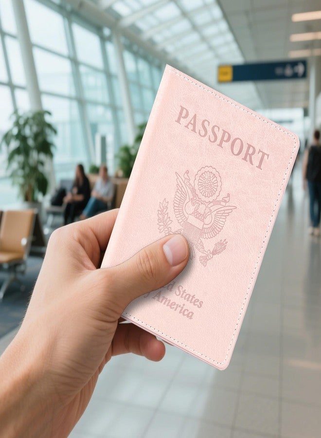 Linsuminn Passport Holder, Passport Holder for Travel, Travel Passport Holders Must Haves for Women Men, Passport Cover Passport Wallet Case Holders for Travels Cruise Ship Essentials, Dark Blue & Rose Gold - Image 4
